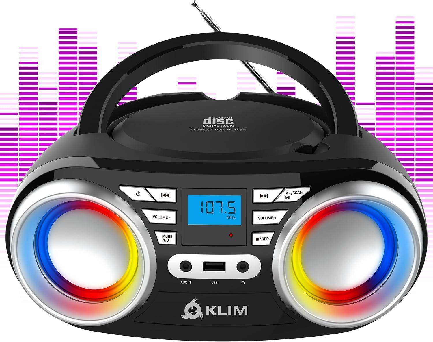 KLIM  CD Boombox B3 Portable Audio System - Black - Excellent