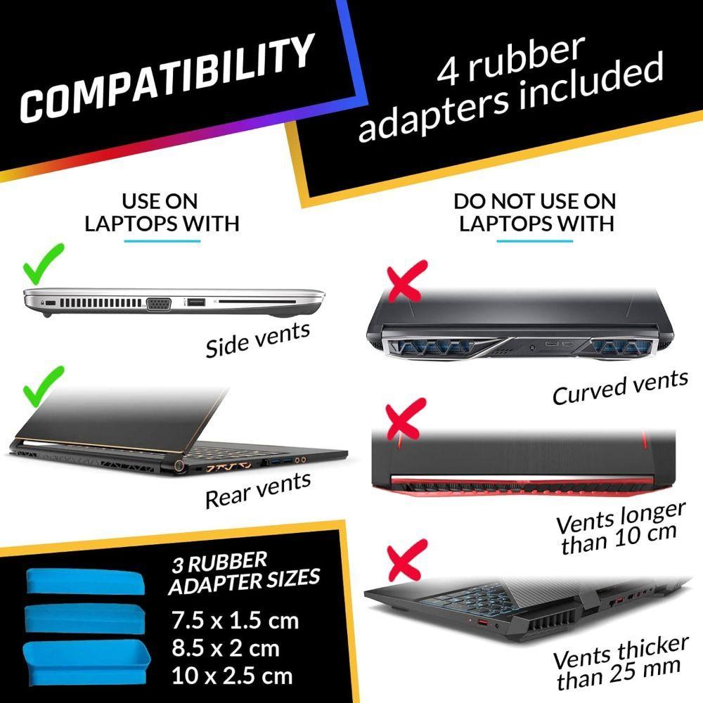 KLIM Cool Laptop Cooler Fan - Blue