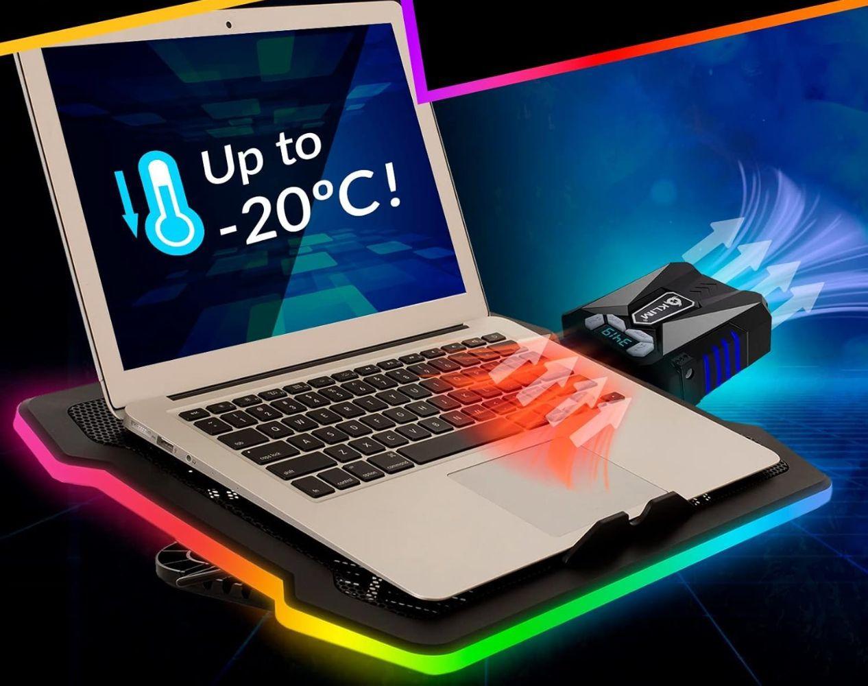 KLIM Cool Laptop Cooler Fan - Blue