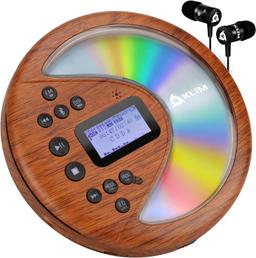 KLIM Discover Portable CD Player - Wood