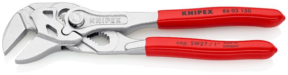Knipex 86 03 150 6" Pliers Wrench - Silver/Red