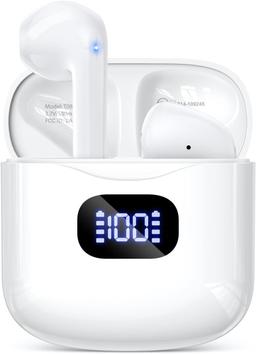 KTGEE T08 Bluetooth 5.3 Wireless Earbuds - White