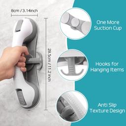 Kvant Grab Bars for Shower (2Pack) - White