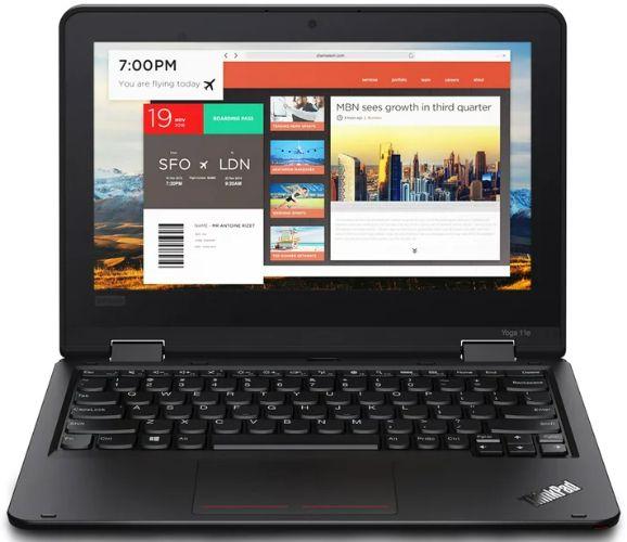 Lenovo ThinkPad Yoga 11e (Gen 5) Laptop 11.6" Intel Pentium Silver N5000 1.1GHz in Black in Acceptable condition