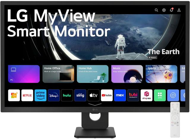 LG 32SR50F-B FHD IPS Black Smart Monitor 32" in Black in Excellent condition
