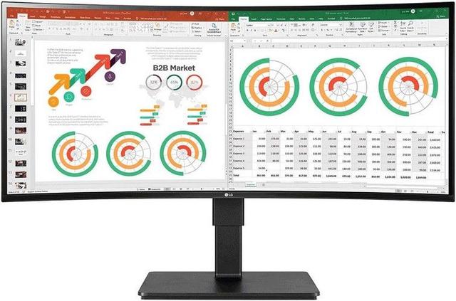 LG 34BN77C-B 34" IPS QHD UltraWide™ Curved Monitor in Black in Excellent condition