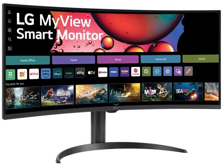 LG 34SR65QC-B WQHD IPS Curved Smart Monitor 34" - Black - 34 Inch