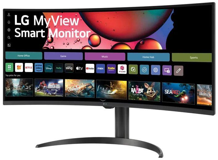 LG 34SR65QC-B WQHD IPS Curved Smart Monitor 34" - Black - 34 Inch