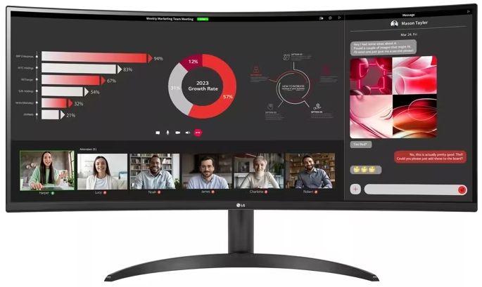 LG  34WR50QCB Curved UltraWide Monitor 34" - Black - Excellent