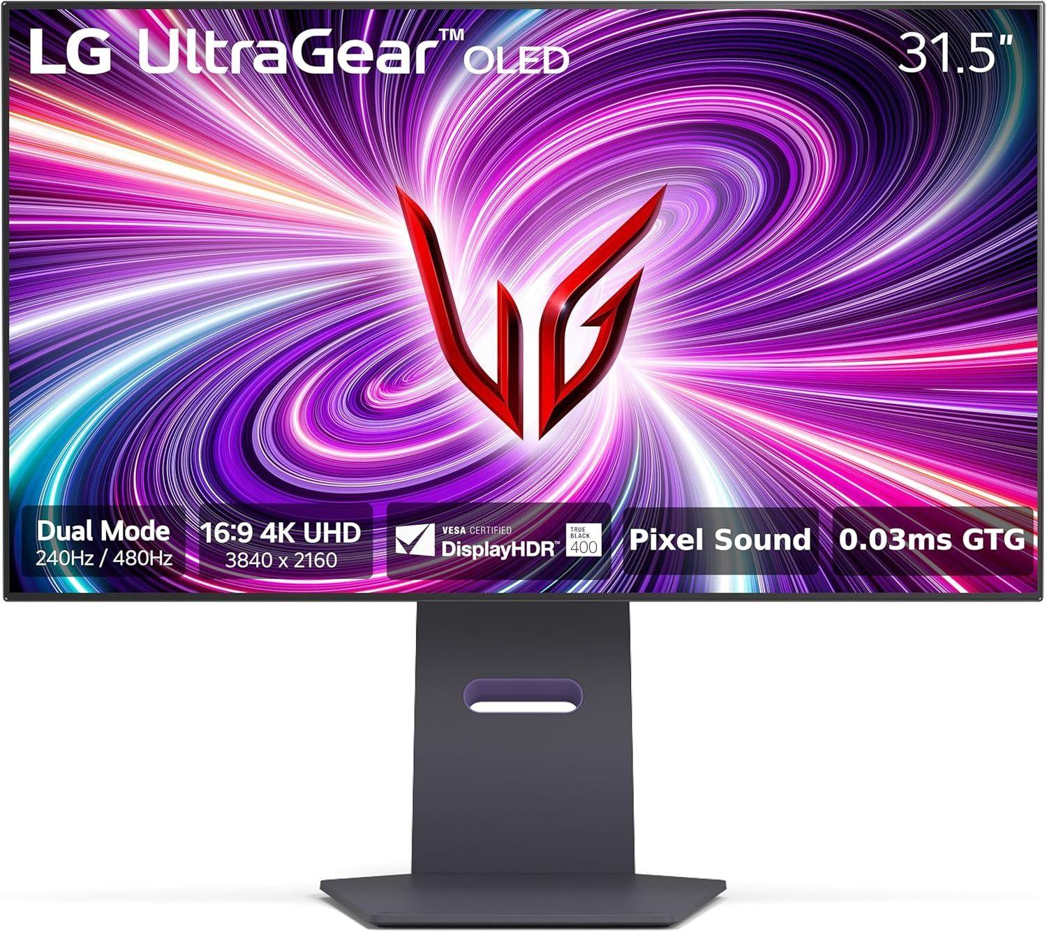 LG  UltraGear 32GS95UE-B 4K Gaming Monitor 31.5" - Black - 31.5 Inch - Excellent