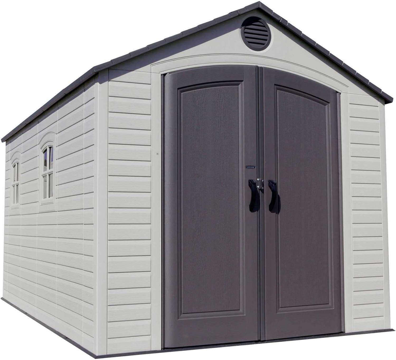 Lifetime  6402 8 ft. x 12.5 ft. Resin Outdoor Storage Shed - Desert Sand - Brand New