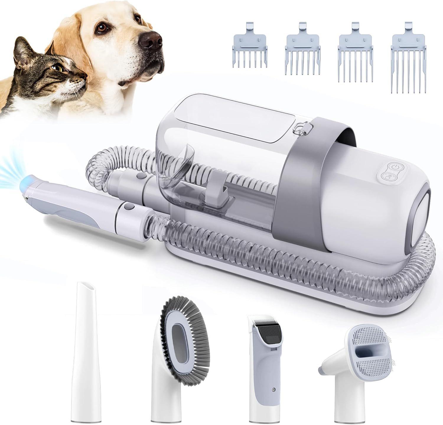 LMVVC  Pet Grooming Kit with 2.3L Vacuum (MAS-501) - Blue/White - Excellent