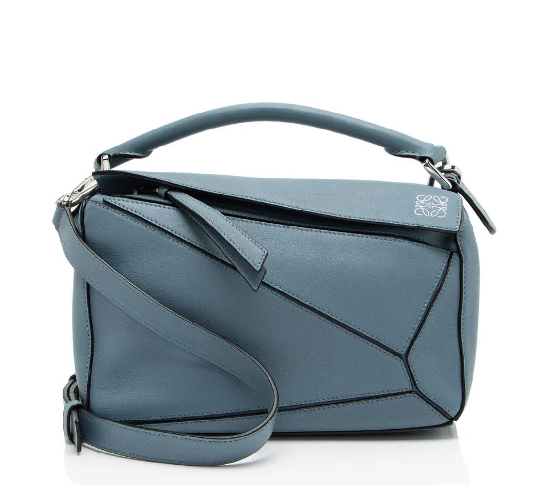 Loewe Calfskin Puzzle Small Bag - Calfskin - Blue