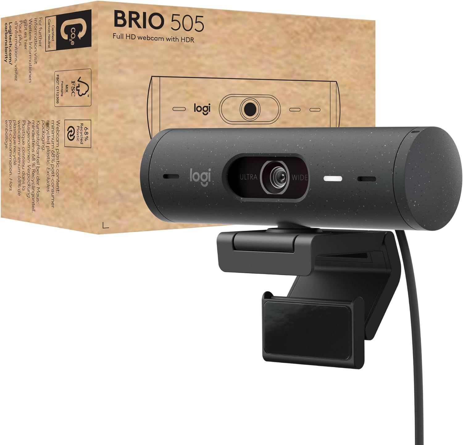 Logitech BRIO 505 Webcam - Graphite