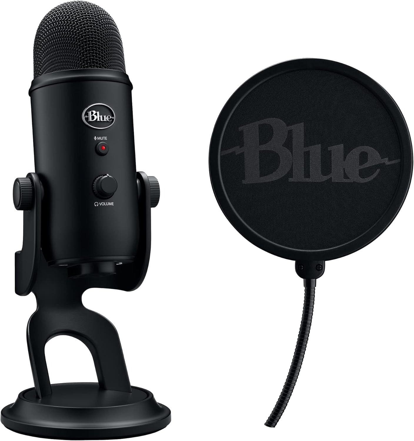 Logitech for Creators  Blue Yeti Game Streaming Kit - Black - Excellent