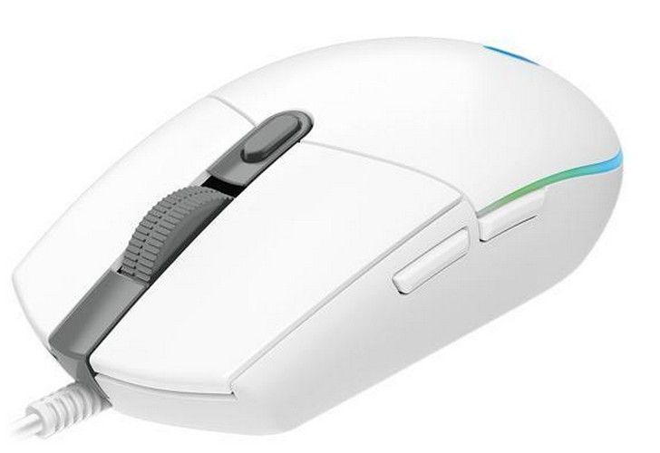 Logitech G203 Lightsync Optical Gaming Mouse - White