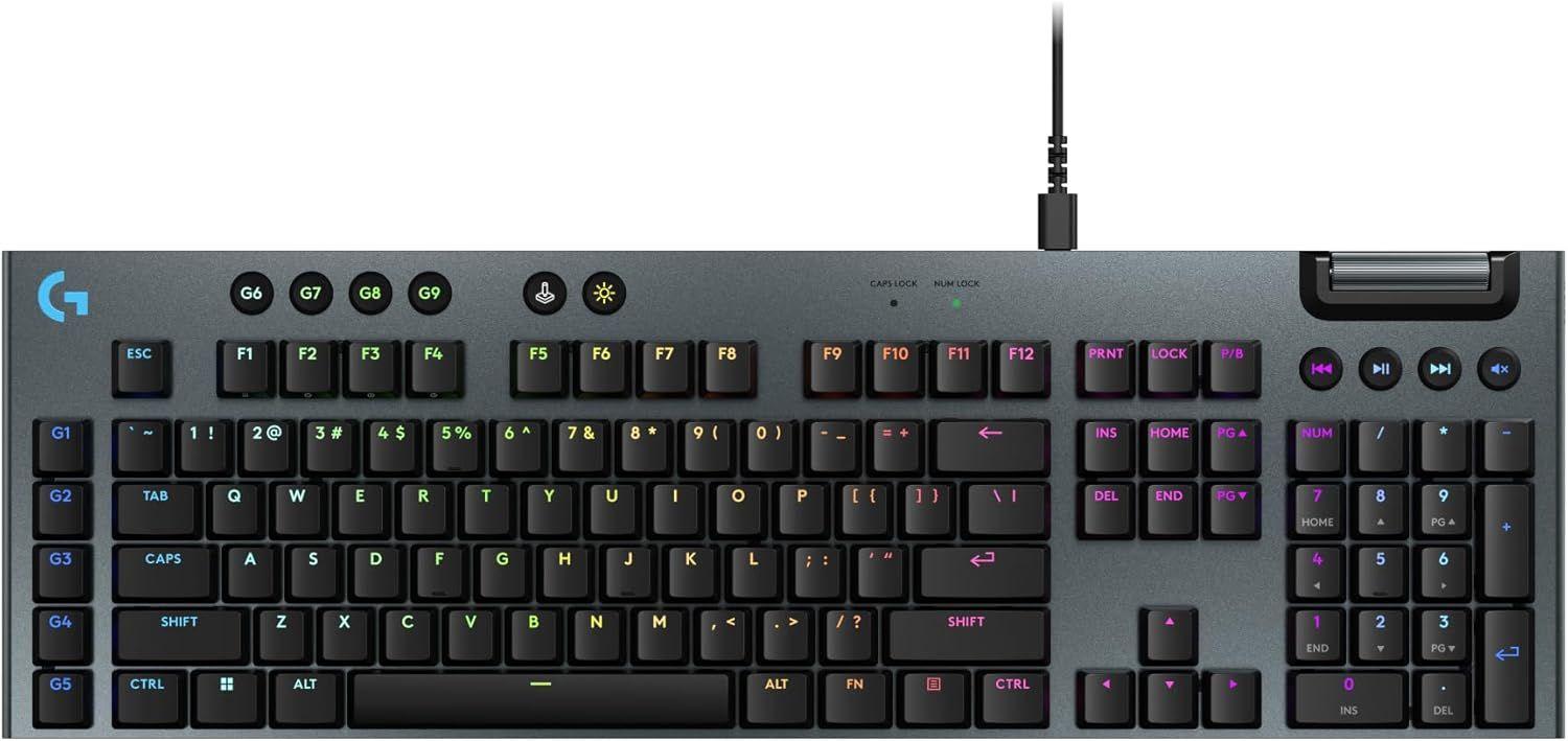Logitech  G915 X Wired Low Profile Gaming Keyboard - Black - Excellent