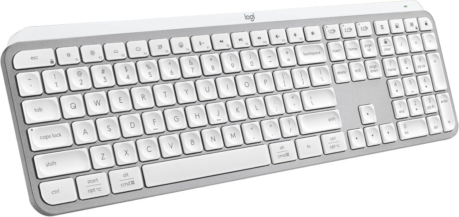 Logitech  MX Keys S Wireless Keyboard - Pale Gray - Excellent