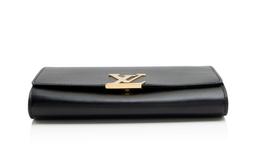 Louis Vuitton Calfskin Chain Louise GM Clutch - Calfskin - Black