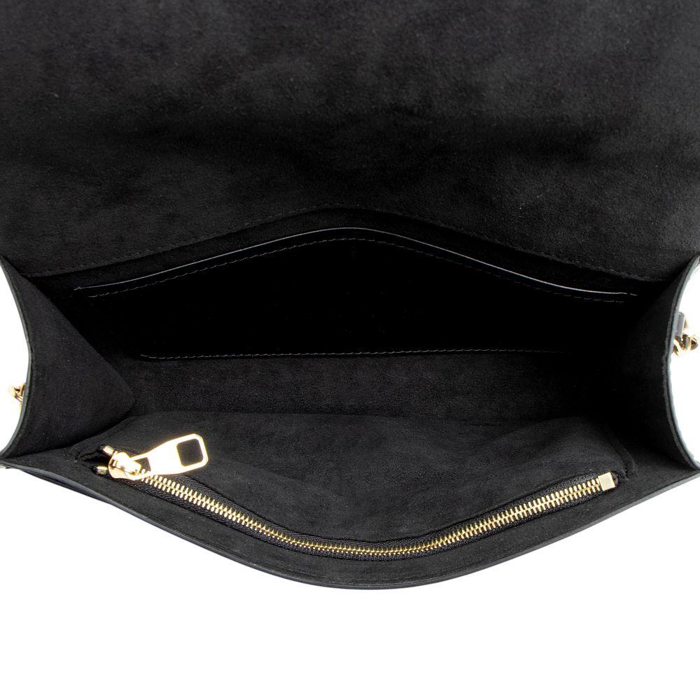 Louis Vuitton Calfskin Chain Louise GM Clutch - Calfskin - Black