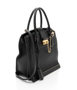 Louis Vuitton Calfskin Studded Marly PM Tote - Calfskin - Black