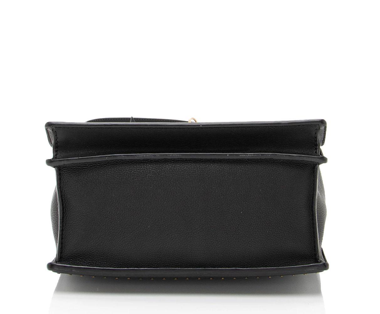 Louis Vuitton Calfskin Studded Marly PM Tote - Calfskin - Black