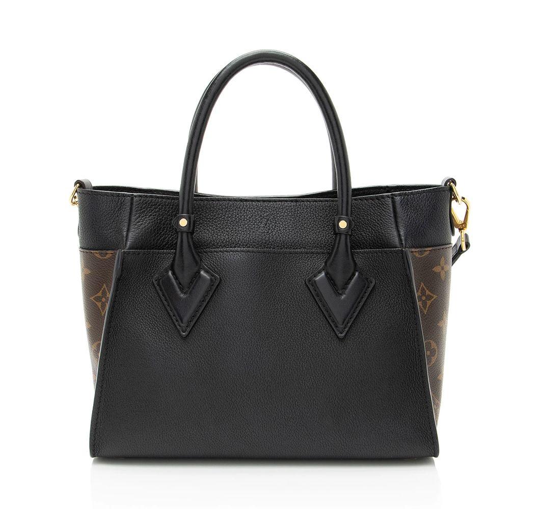 Louis Vuitton Calfskin Studded Marly PM Tote - Calfskin - Black