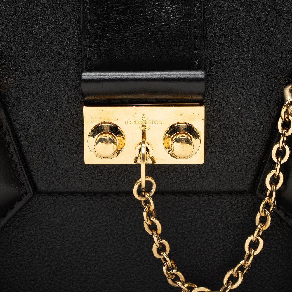 Louis Vuitton Calfskin Studded Marly PM Tote - Calfskin - Black