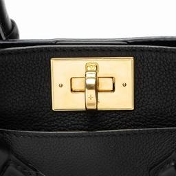 Louis Vuitton Calfskin Studded Marly PM Tote - Calfskin - Black