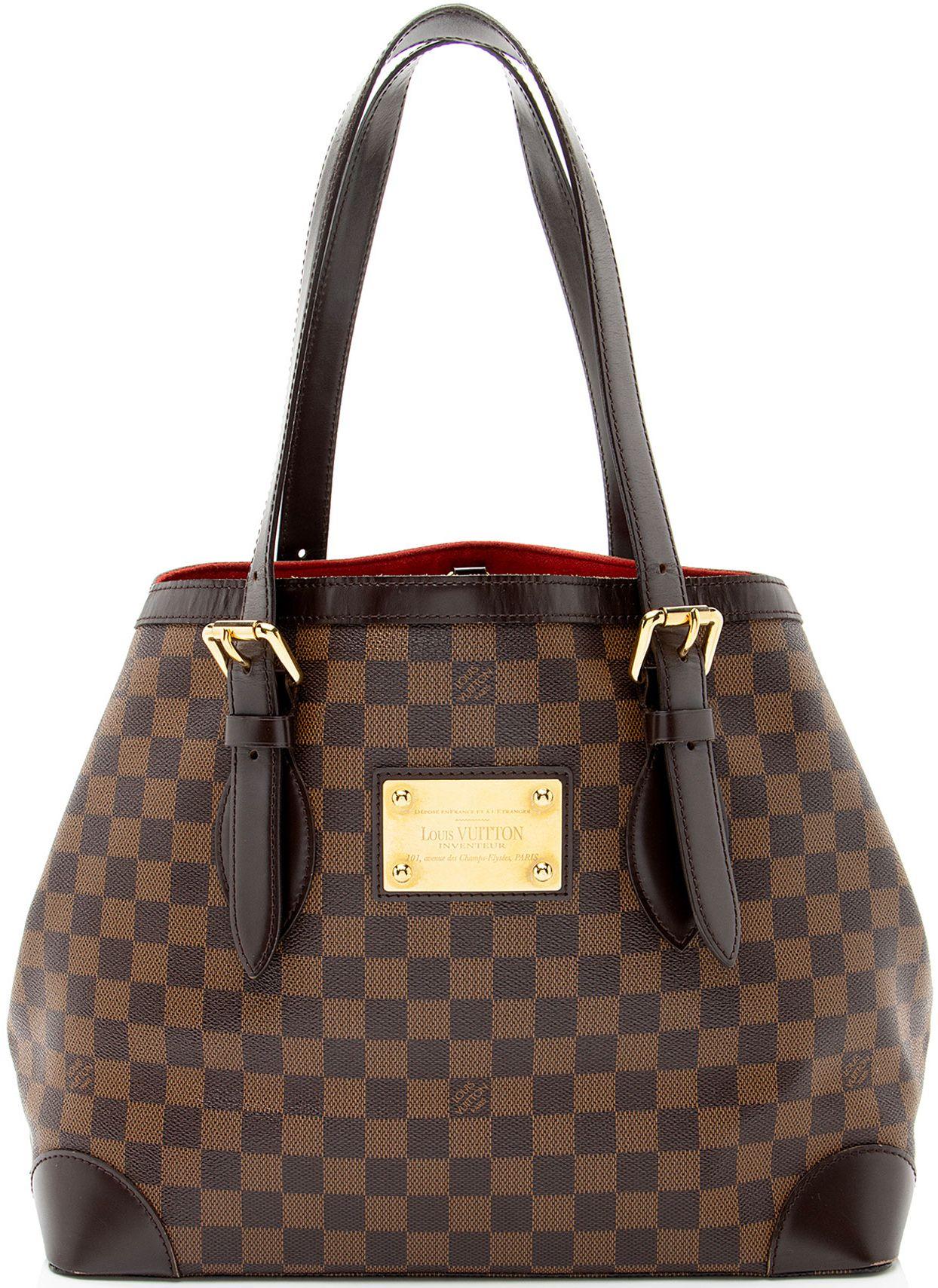 Louis Vuitton  Damier Ebene Hampstead MM Tote - Brown - Leather - Excellent