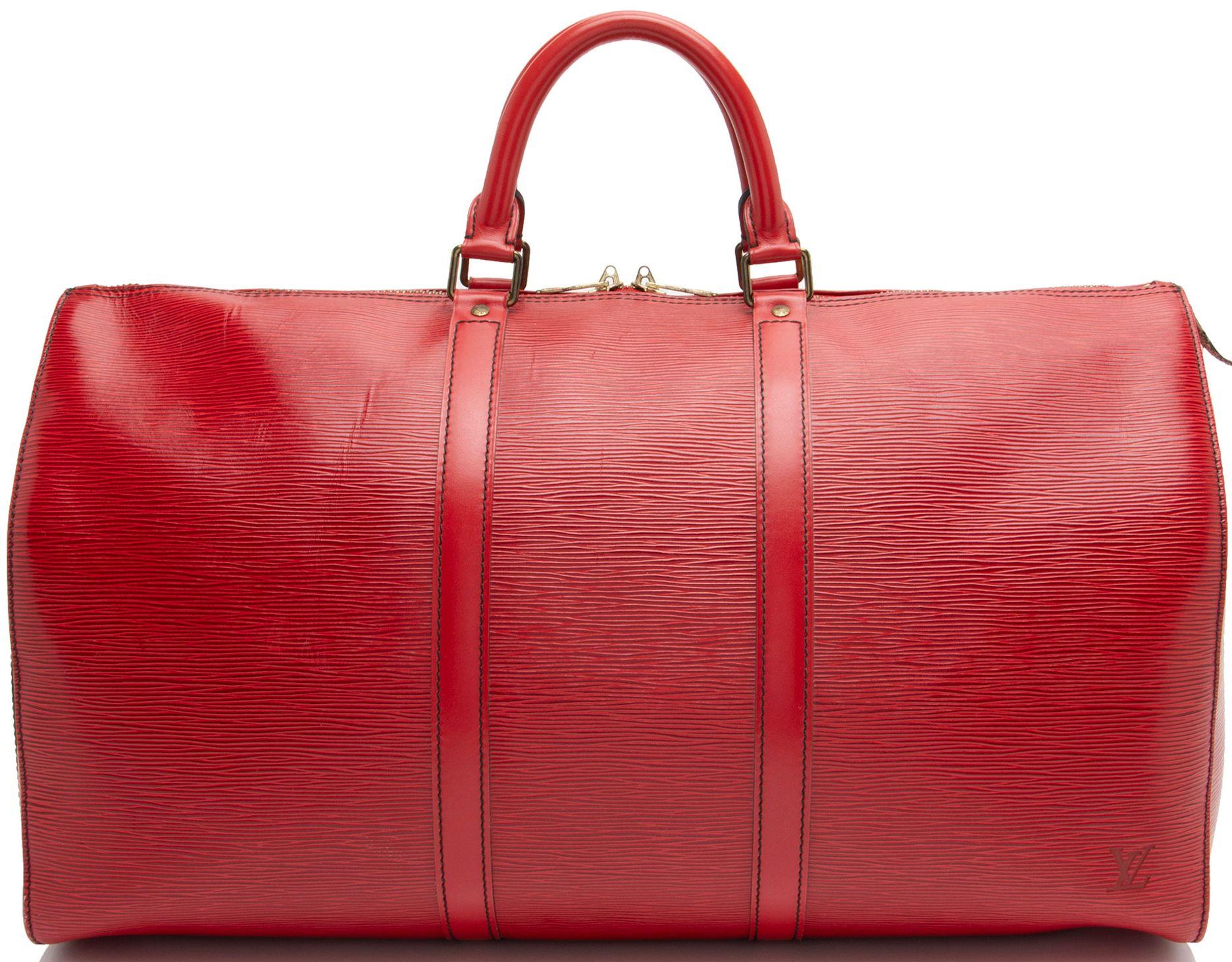 Louis Vuitton  Vintage Epi Leather Keepall 50 Duffle - Red - Leather - Good