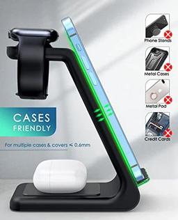 Lovis 3in1 Fast Charging Wireless Charging Station - Black