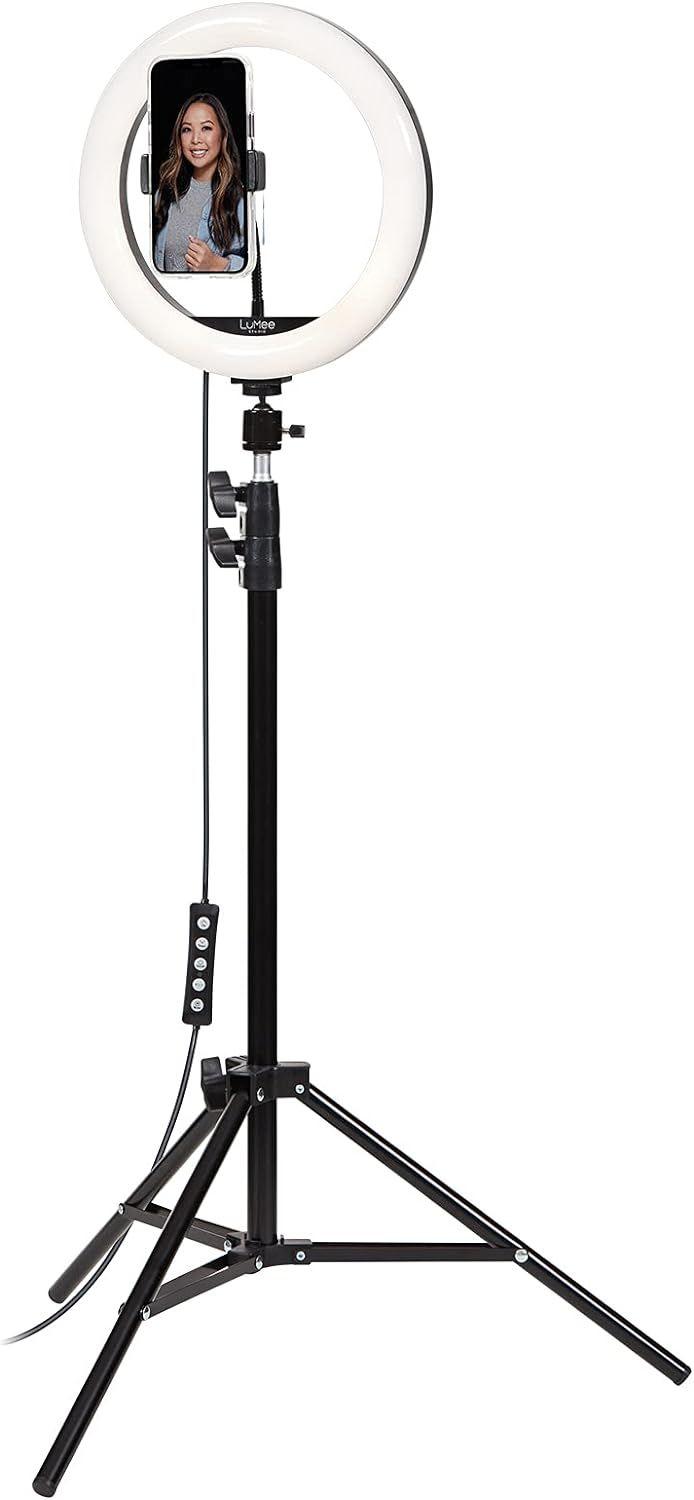LuMee Studio 10" RGB Ring Light with Tripod Stand - Black