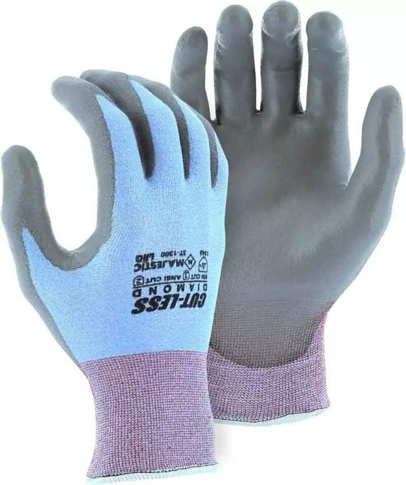 Majestic  Dyneema 18-Gauge Cut-Less Diamond Gloves (M) - Blue - Premium
