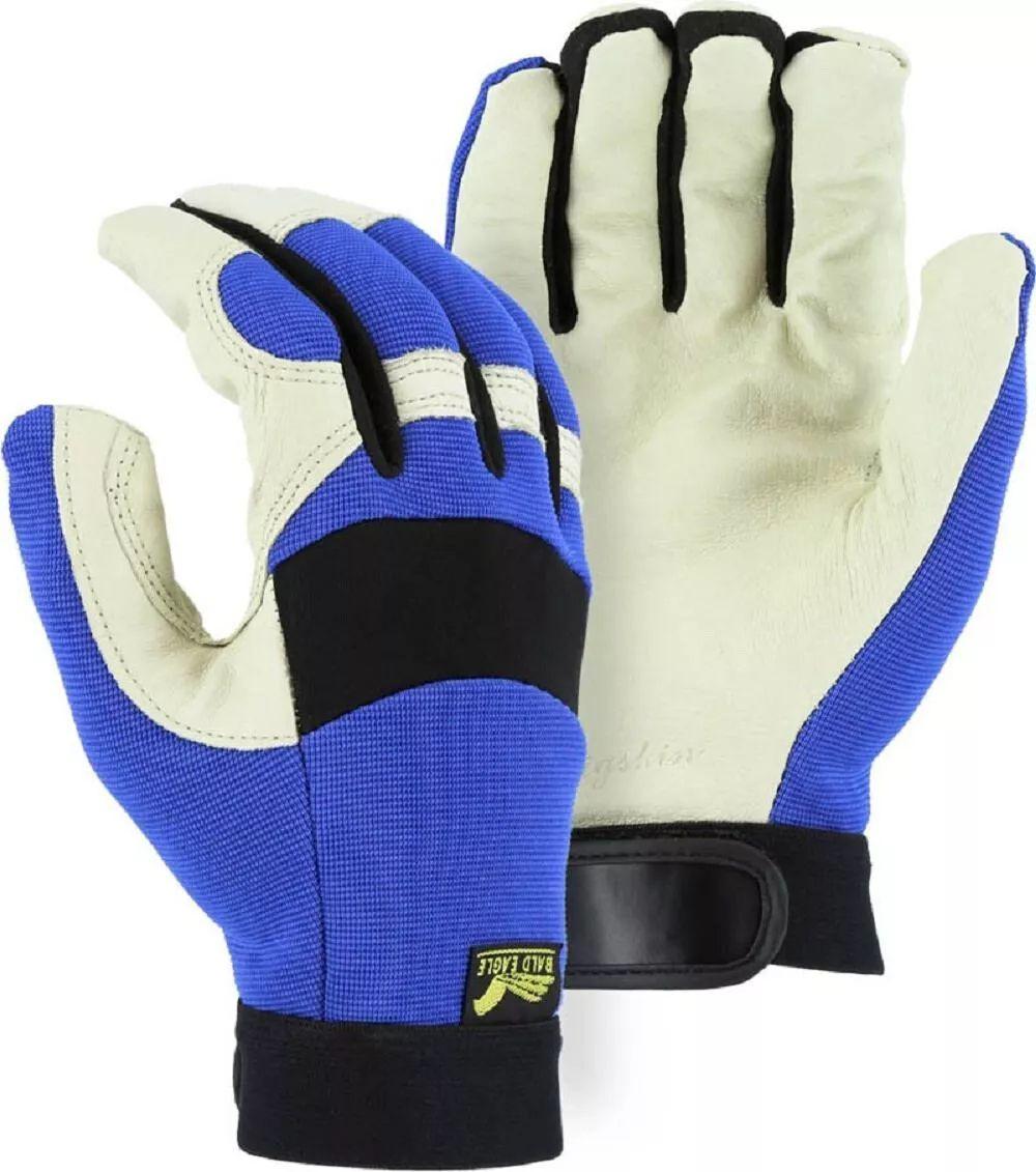 Majestic  Glove Bald Eagle Mechanics Glove (M) - Blue/White - Premium