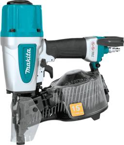Makita AN613-R 15° 2‑1/2" Siding Coil Nailer - Teal