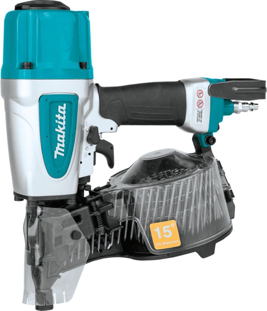 Makita  AN613-R 15° 2‑1/2" Siding Coil Nailer - Teal - Excellent
