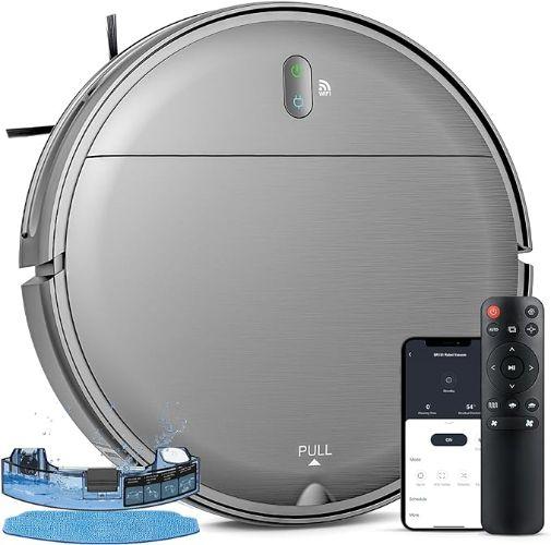 MAMNV Robot Vacuum Mop Cleaner Combo - Grey