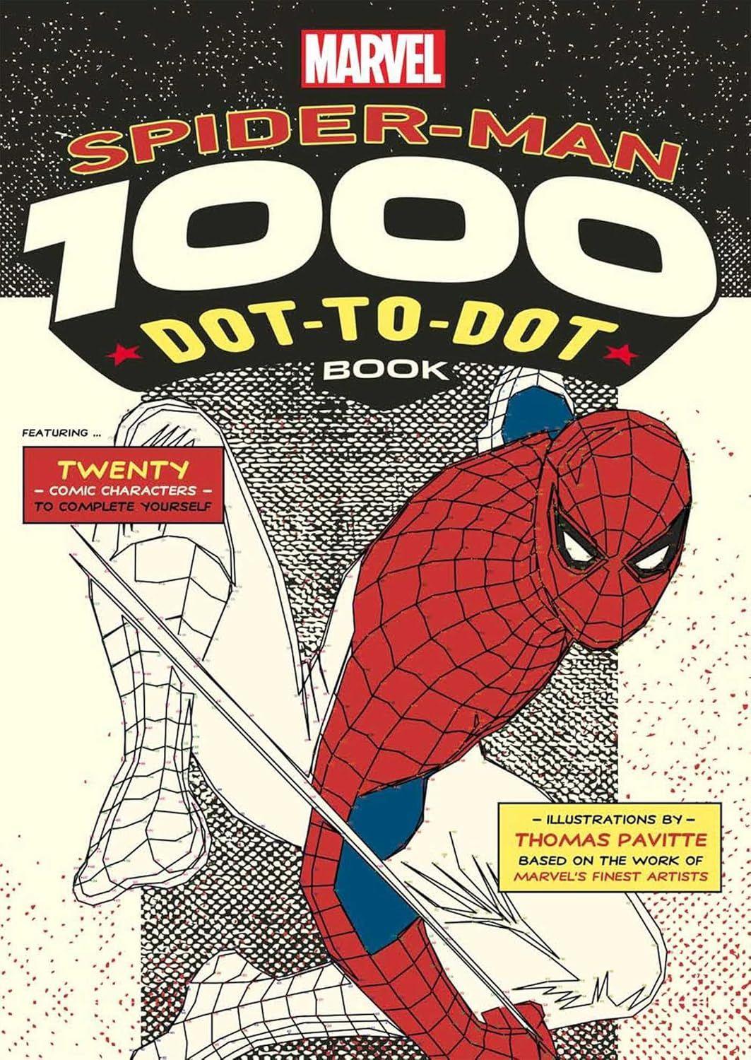 Thoms Pavtte Marvel: Spider-Man1000 dot-to-dot book by  - White - Brand New