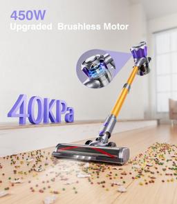 MBYULO Cordless Vacuum Cleaner - Yellow/Nickel