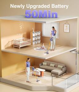 MBYULO Cordless Vacuum Cleaner - Yellow/Nickel