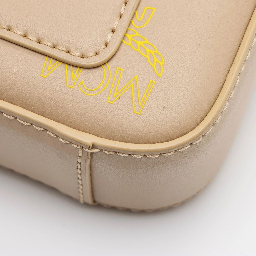 MCM Leather Color Splash Millie Small Crossbody - Leather - Yellow/Beige
