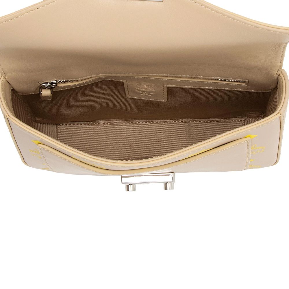 MCM Leather Color Splash Millie Small Crossbody - Leather - Yellow/Beige