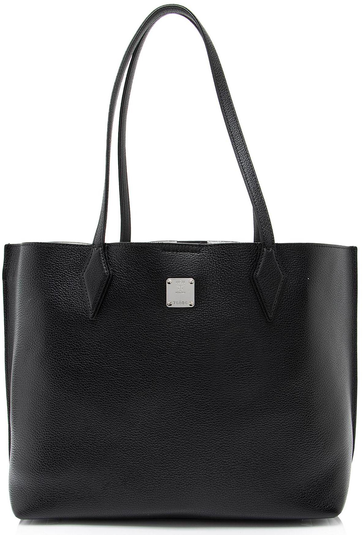 MCM  Leather Yris Medium Shopper Tote - Black - Leather - Excellent