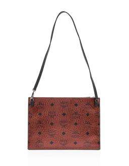 MCM Visetos Kira Pochette - Coated Canvas - Black/Red