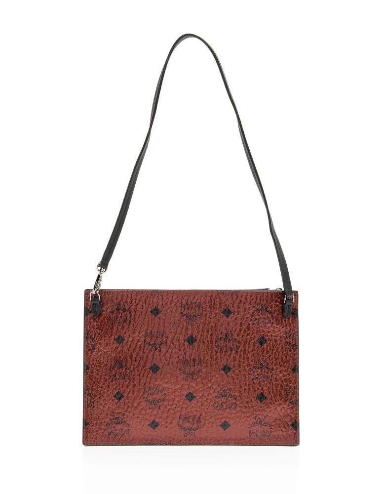 MCM Visetos Kira Pochette - Coated Canvas - Black/Red