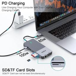 MCY USB-C 12 Ports Multifunctional Converter - Grey
