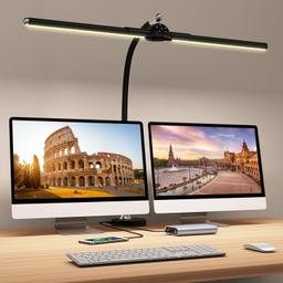 Megainvo LED Desk Lamp with Clamp - Black