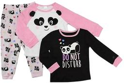 Member's Mark Girls Favorite Pajamas Panda 2T - Black/Pink/White
