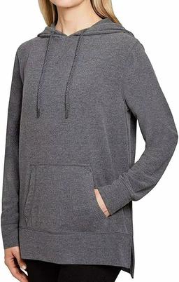 Member's Mark Luxe Knit Hoodie L - Charcoal Grey Heather